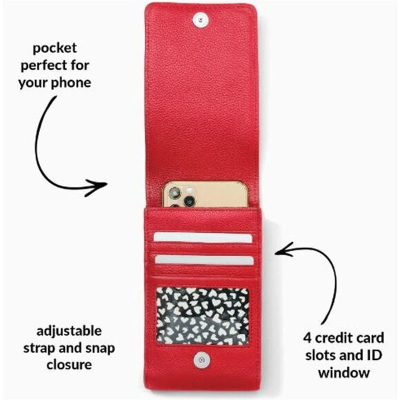 Brighton Fashionista Deeply In Love Phone Organizer Red Style E54537 $210 NWT - Picture 2 of 2